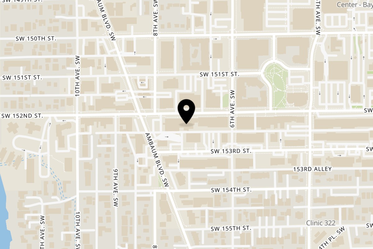 Map showing the location of Royal Everest on 635 SW 152nd St in Burien